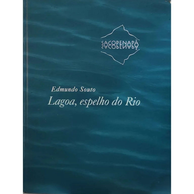 Capa dura do livro Sacopenapã: Lagoa, Espelho do Rio, com mais de 200 imagens exclusivas que revelam a beleza histórica e cultural da Lagoa Rodrigo de Freitas e seus arredores.