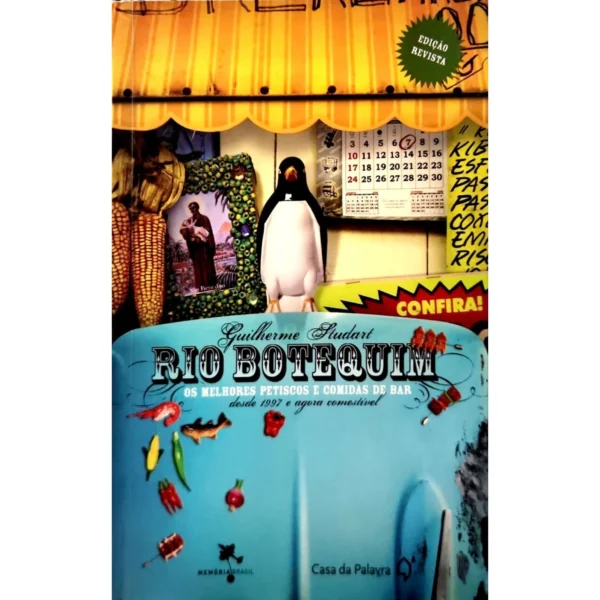 capa do livro rio botequim de guilherme studart com dicas de bares cariocas, gastronomia do rio e comidas de boteco tradicionais