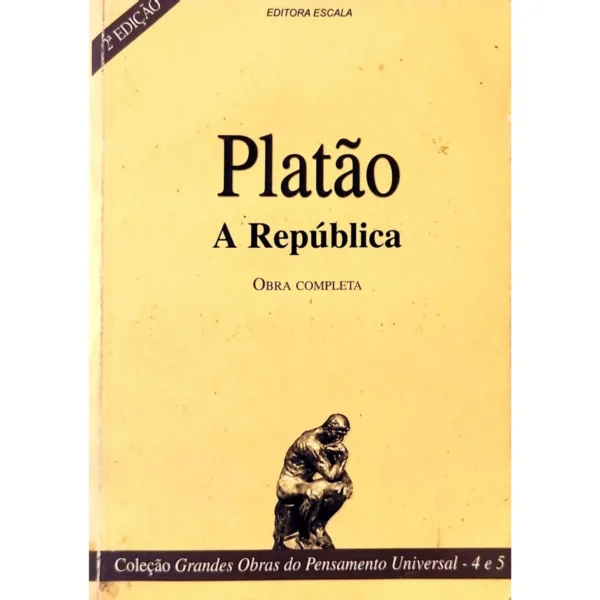 Livro A República de Platão 2ª edição completa – exemplar usado com páginas amareladas à venda na livraria Meu Rio de Todos os Tempos