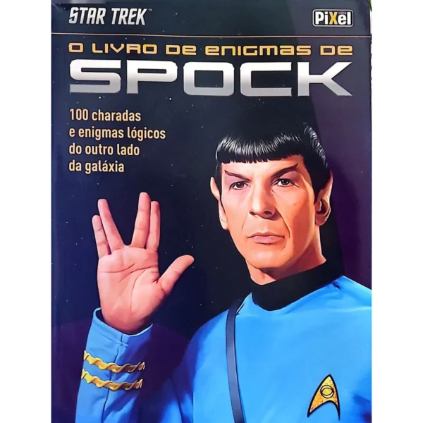 Capa do livro "Star Trek – O Livro de Enigmas do Spock", com 100 desafios lógicos, disponível na Livraria Meu Rio de Todos os Tempos.