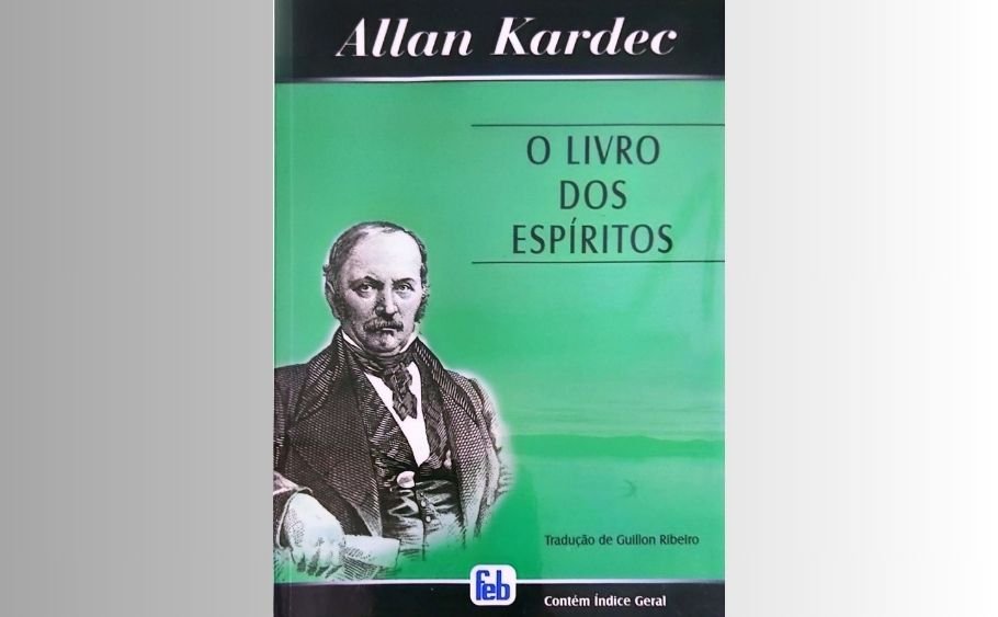 Capa do livro O Livro dos Espíritos, de Allan Kardec, marco do Espiritismo.