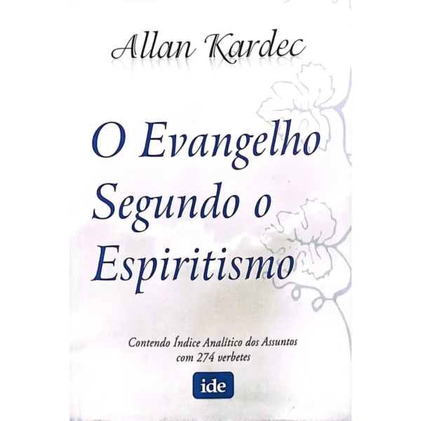 Capa do livro O Evangelho Segundo o Espiritismo, de Allan Kardec, edição usada em bom estado.