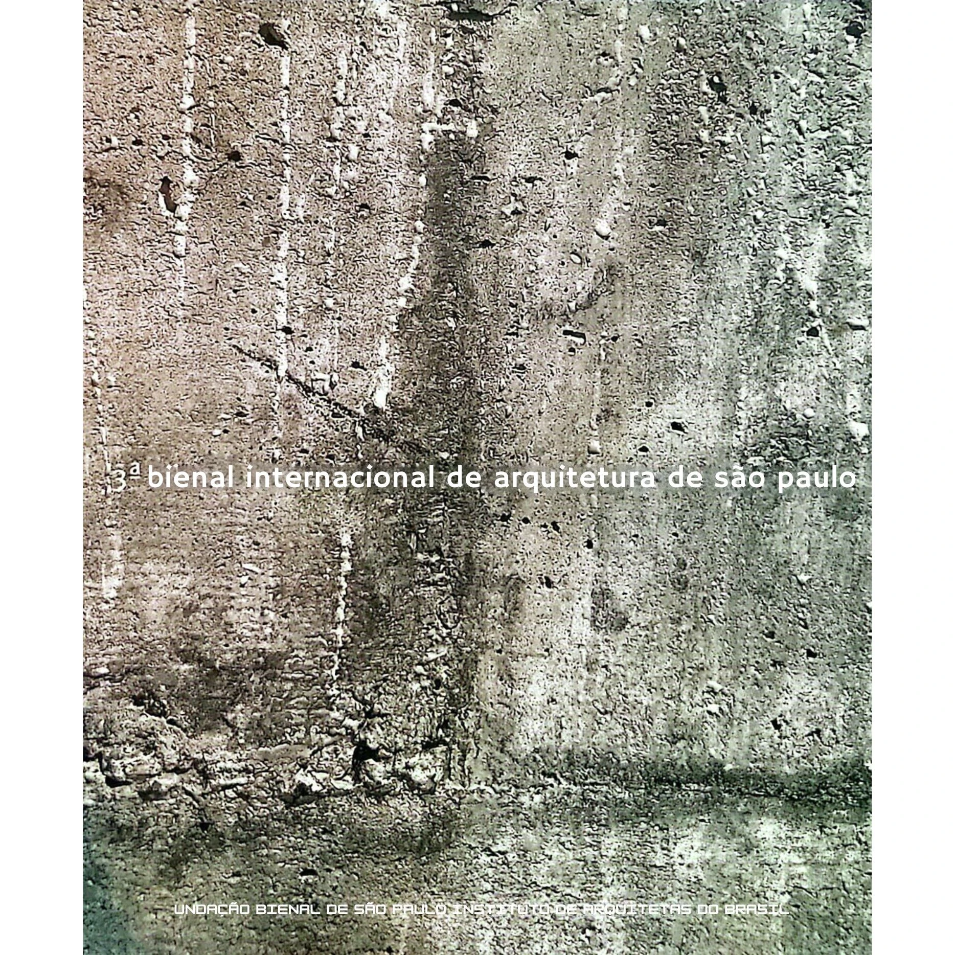 Capa do livro 3ª Bienal Internacional de Arquitetura de São Paulo, capa dura com leve desgaste, disponível na Livraria Meu Rio de Todos os Tempos.