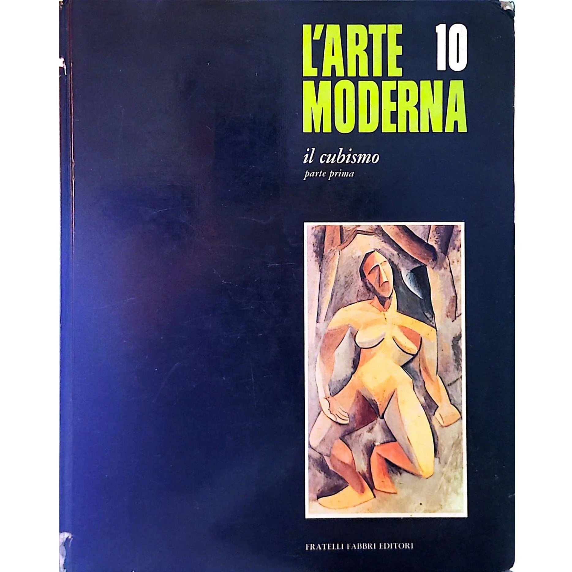 Capa do livro L’Arte Moderna – Cubismo (Parte 1), François Mathey, Fratelli Fabbri Editori (1967), capa dura com sinais do tempo, à venda na Livraria Meu Rio de Todos os Tempos.