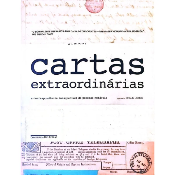 Capa do livro “Cartas Extraordinárias”, de Shaun Usher, edição brasileira.