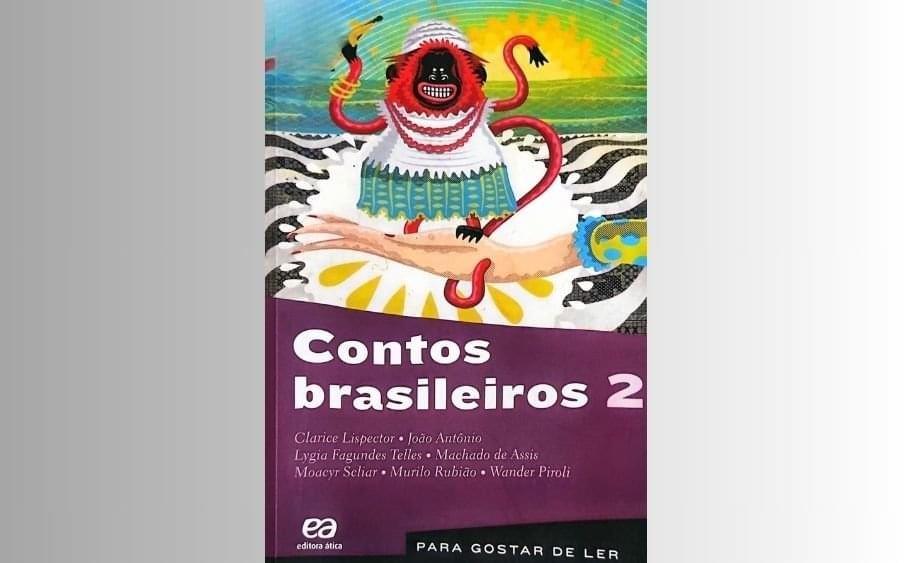 Capa do livro Contos Brasileiros 2 com obras de Clarice Lispector e outros autores.