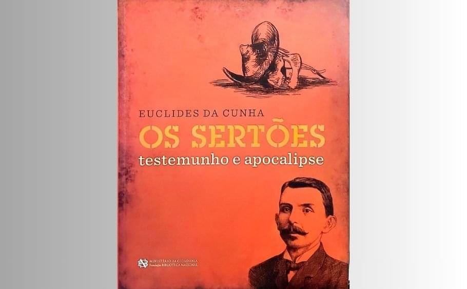 Capa do livro Os Sertões: Testemunho e Apocalipse – Euclides da Cunha, exemplar usado à venda na Livraria Meu Rio de Todos os Tempos